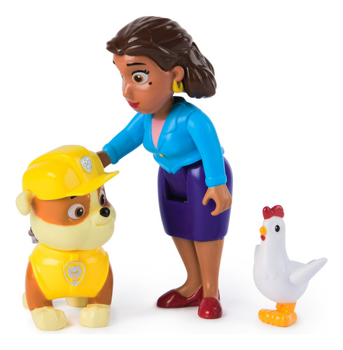 Paw Patrol Set De Figuras De Rubble, La Alcaldesa Goodway Y Chickaletta, Juguetes Para Niños Y Niñas A Partir De 3 Años