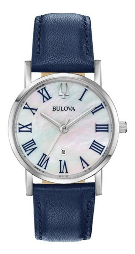 Bulova American Clipper 96m146 Calendar Reloj Mujer 32mm