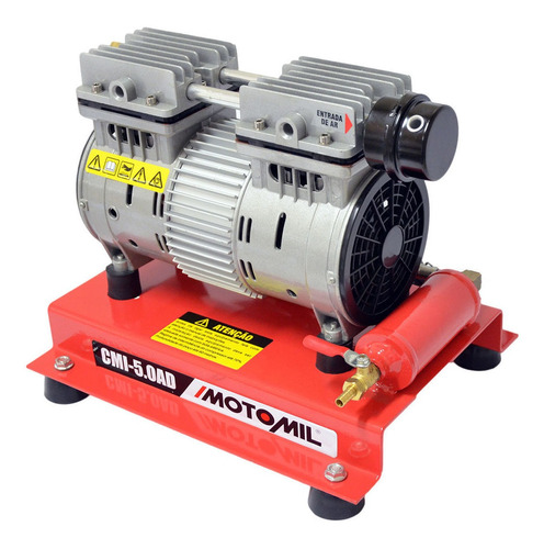 Compressor de ar mini elétrico portátil Motomil CMI-5,0AD monofásica 1000W 220V 60Hz cinza
