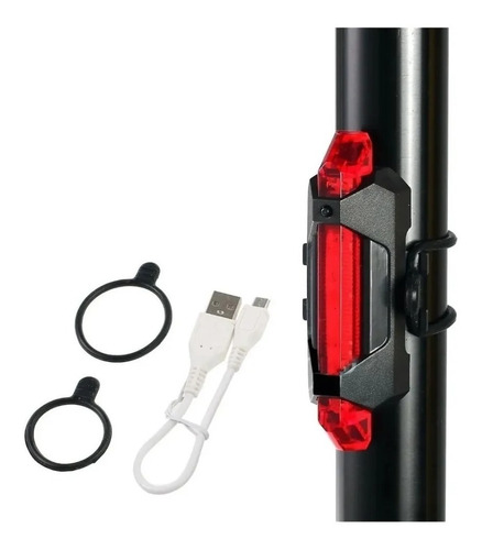 Imagen 4 de 8 de Luz Bici Auxiliar Inalámbrica Usb X 2 Blanco Y Rojo