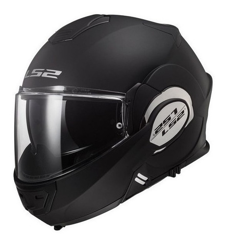Casco para moto rebatible LS2 Valiant FF399 matt black solid talle XL