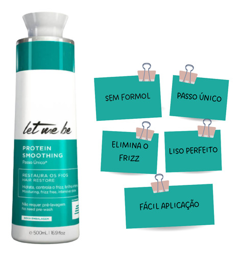 Progressiva Sem Formol Let Me Be 500ml + Pós Progressiva