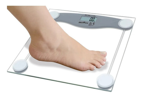 Balança corporal digital Britânia Be3 prateada, até 150 kg