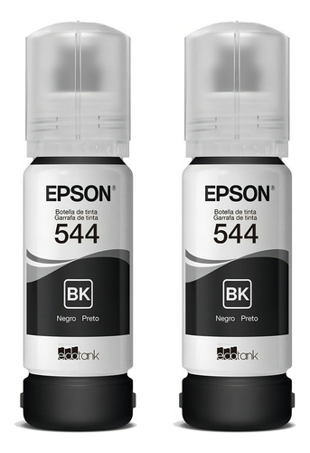 Epson T544120 544 2 cartuchos de tinta de recambio color negro para L1110 L6110 L3150