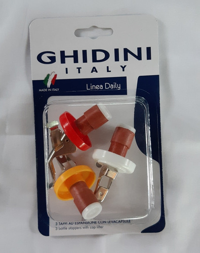 Imagen 1 de 2 de Tapa Tapon Botella Hermética Vino Hecho Italia Ghidini Bmg