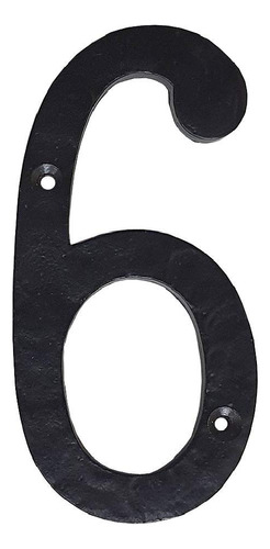 Cerus Numeros De Casa Solidos Martillados De Color Negro Rus