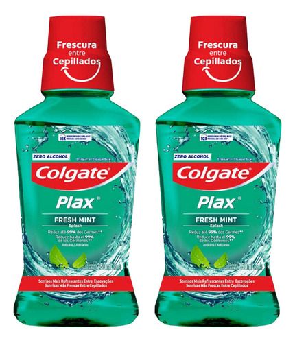 Pack Enjuague Bucal Colgate Plax Fresh Mint 250 Ml