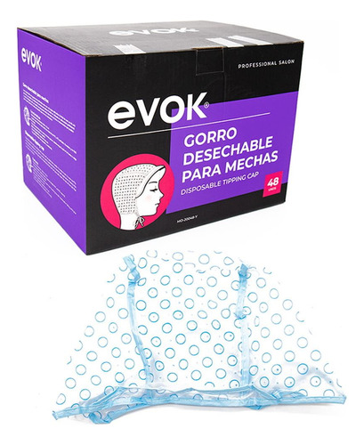 Gorras Desechables Para Mechas Evok 48 U