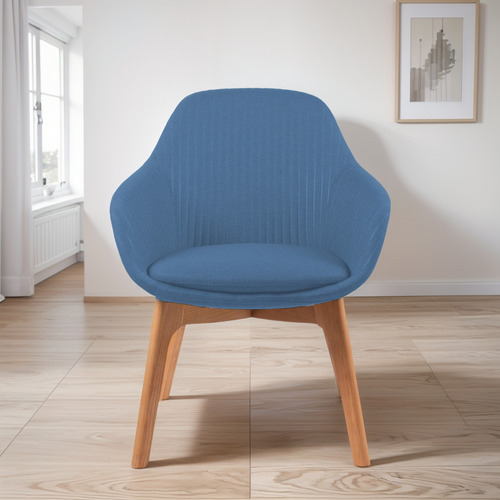 Offiho Silla De Visita Fabrizia Con Base De Madera De Fresno