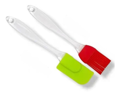 Set Espatula Y Pincel De Silicona Para Cocina Y Reposteria