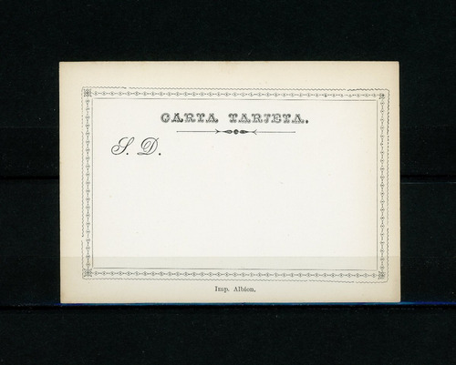 Imagen 1 de 1 de Carta Tarjeta Postal, Imp. Albion, 1872, Filatelia Chilena
