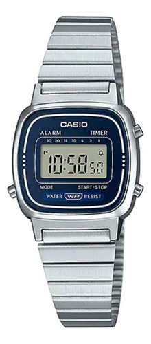 Reloj Para Mujer Casio La-670wa-2 Plateado