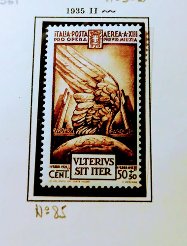 Estampilla Italia 1935 Posta Aerea Yt. 85 Milicias Fascistas