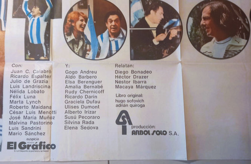 Afiche Poster De Cine Futbol. La Fiesta De Todos Mundial 78 (Usado)
