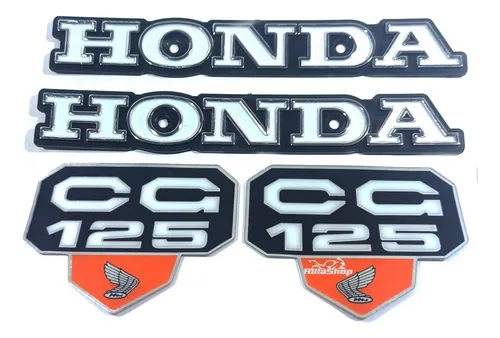 comprar Emblema Tanque Tampa Lateral Cg 125 77 \u002F 82 Bolinha Laranja
