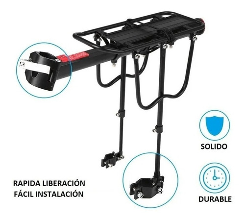 Imagen 4 de 7 de Parrilla Soporte Rack Bicicleta Alforja 50kg !!!