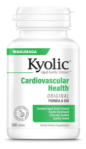 Extractos De Ajo Añejado Kyolic Cardiovascular 200 Tabletas