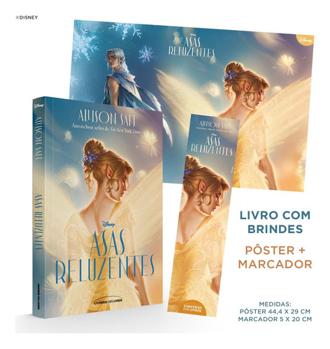 Asas Reluzentes - Edição Com Brinde - Disney - Livro - Capa Brochura - 1a Edição - Acompanha 1 Pôster + 1 Marca Página - Novo