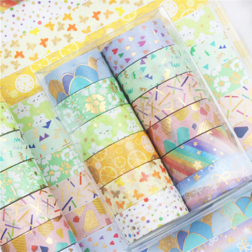 Conjunto De Fita Washi De 12 Rolos, Fita Adesiva De Folha Do