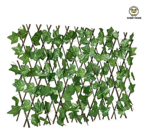 Muro Verde Expandible De Hojas Artificiales Estructura Café