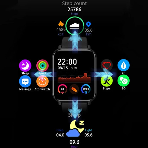 Imagen 3 de 10 de Reloj Inteligente Impermeable Con Bluetooth Mujer Deportivo