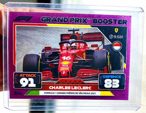 Tarjeta Topps Formula 1 Charles Leclerc Grand Prix Pink Foil