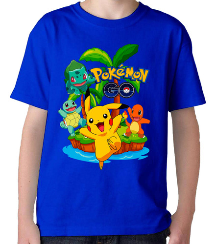 Remeras Camisetas Pikachu Pokemon Varios Diseños Y Colores