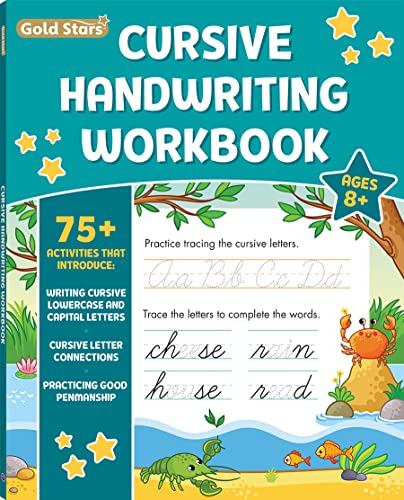 Book : Cursive Handwriting Workbook For Kids Ages 8-12 75..