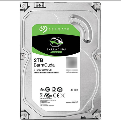 Hd Pc 2tb Sata3 Barracuda Seagate St2000dm008 Novo Lacrado Azul-celeste (Usado)