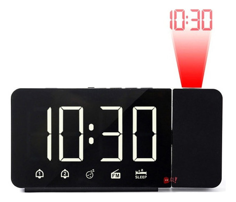 Radio Reloj Con Proyección De Hora Y Pantalla Led - Ps