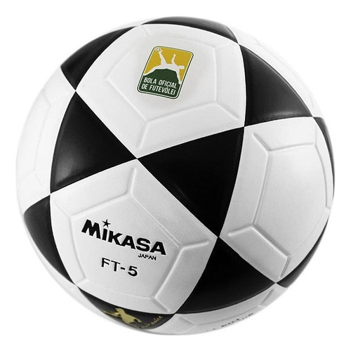 Bola Oficial Mikasa FT-5 Branco Preto Futevôlei Altinha Futmesa