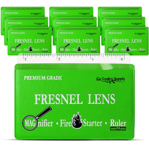 Kit De 10 Lentes De Fresnel Cz Garden, Magnificacion 4x