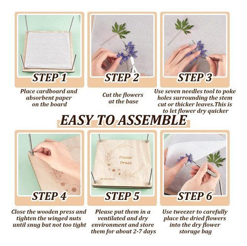 Olycraft Kit De Prensa De Flores Profesional 8 Capas 27,5 X
