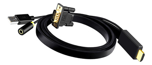 Adaptador De Cable Convertidor De Video Macho A Vga Macho 5m