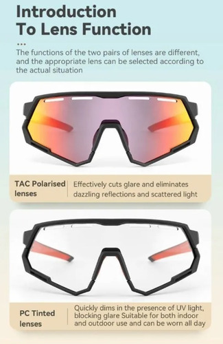 Imagen 4 de 10 de Lentes Fotocromaticos Y Polarizados Deportivos Mujer Hombre