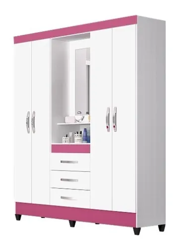 Jogo De Quarto Completo Com Berço Cômoda Roupeiro - Qmovi