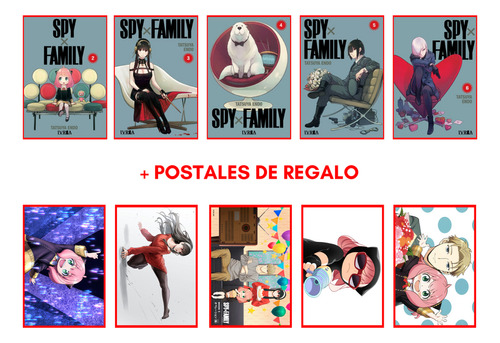 Combo Spyxfamily 2 A 6 - Postales De Regalo - Manga - Ivrea