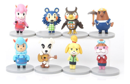 B 8pcs Animal Crossing Figura Modelo Juguete Regalo Para