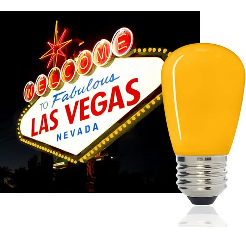 Luxsent Sign S14 Bulbo Decorativo Led, Color Amarillo, A De