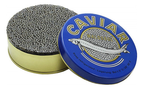 Caviar De Salmón Negro Salado Ligeramente, Calidad Premium