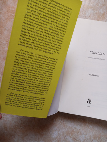Livro - A Cidade Segundo Clarice (Usado)