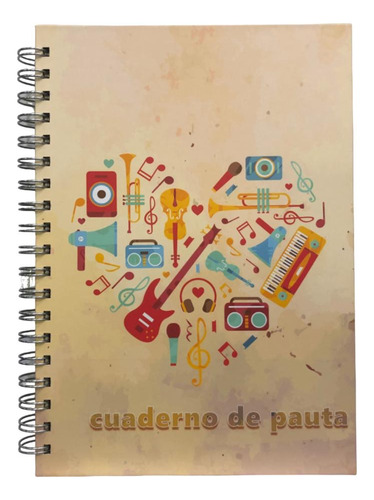 Cuadernos De Música Pentagrama 100 Hjs Pauta Completa