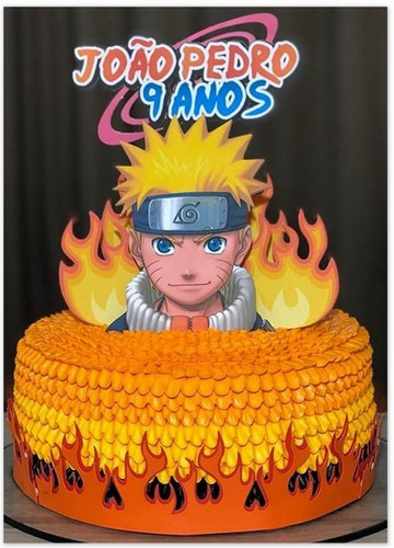 Naruto Cake Topper Adorno Torta Personalizado+cupcake Adorno