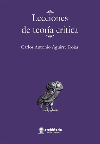 Libro - Lecciones De Teoría Crítica, De Carlos Antonio Agui