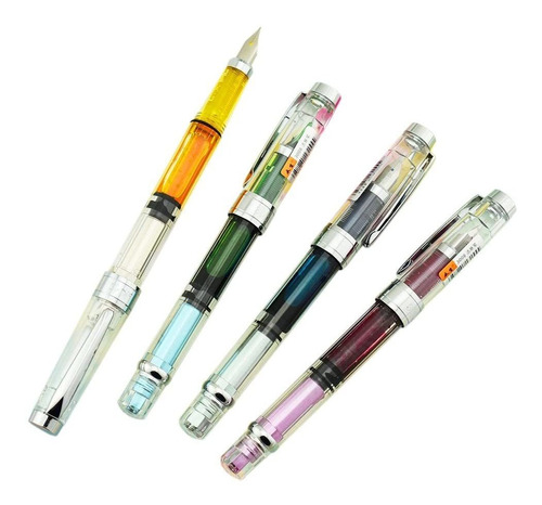 Plumas Yongsheng 3008 Piston Fountain Pen (set X 4 Colores)