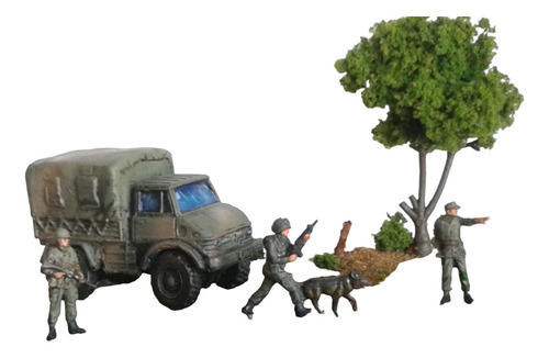 Diorama 1/72 Camion Mercedes Benz Unimog Ejercito Argentino 