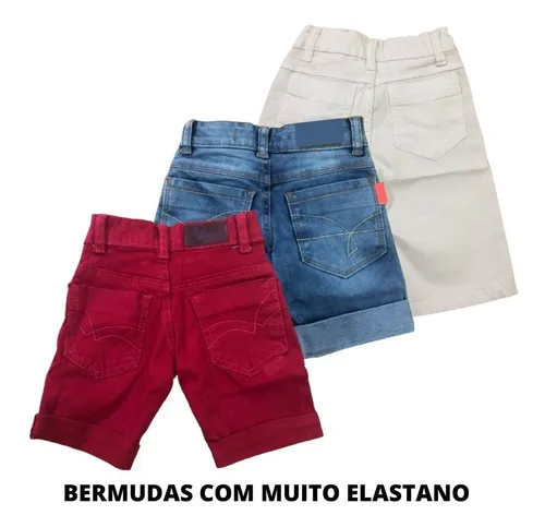 Bermuda jeans cheap vermelha infantil