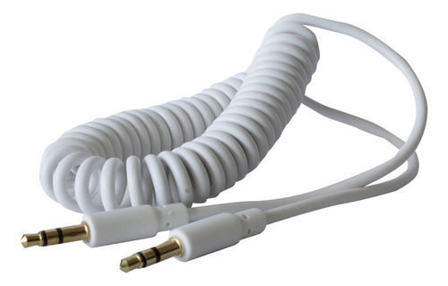 Cable Audio Aux Plug 3.5mm Stereo 1.8m Espiral Philco Blanco