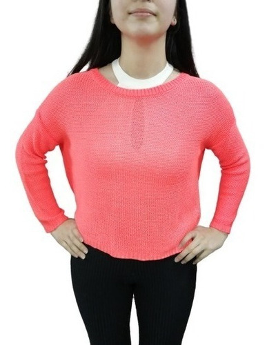 Suéter / Chaleco Cuello Redondo  Mujer Talla S- M Cod0134