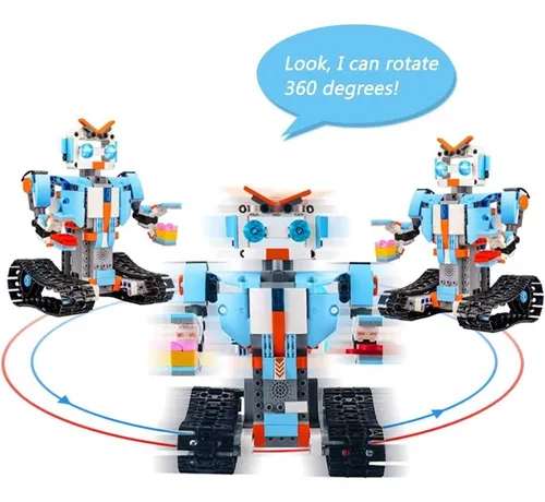 Stem Ing Block Toy Rc Robot Para Niños, App Controlle...